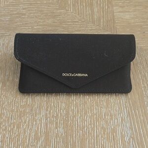 Dolce & Gabbana Black Fabric Semi-Rigid Envelope Style Eyewear Case